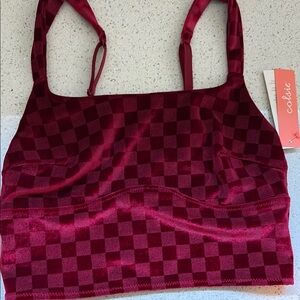 Target Colsie Red Velvet Textured Bra